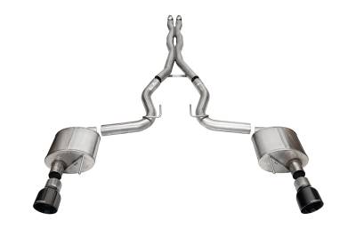 Corsa Performance - Corsa Performance 21250BLK Xtreme Cat-Back Exhaust System for 24-25 Mustang