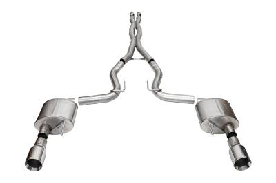 Corsa Performance - Corsa Performance 21251 Xtreme Cat-Back Exhaust System for 24-25 Ford Mustang