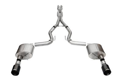 Corsa Performance - Corsa Performance 21251BLK Xtreme Cat-Back Exhaust System for 24-25 Ford Mustang