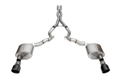 Corsa Performance - Corsa Performance 21270BLK Xtreme Cat-Back Exhaust System for 24-25 Ford Mustang
