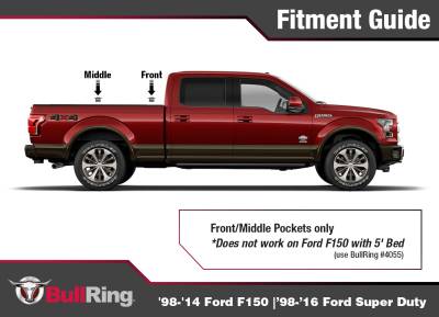 SpeedStrap - SpeedStrap 4038 Front/Middle Flush Fit Retractable Tie Down Anchors 98+ Ford