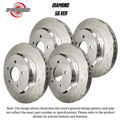 SP Performance - SP Performance KT-FRR-D-P-007475 Diamond Silver Rotors for 19-24 Subaru Forester