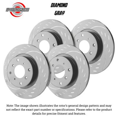 SP Performance - SP Perf. KT-FRR-D-G-006662 Diamond GREY Rotors for 00-04 Subaru Legacy L/GT/SE