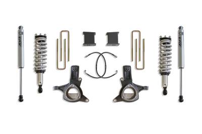 MaxTrac - MaxTrac K881774F 7" Lift Kit w/Fox Shocks Stamped Steel Arms