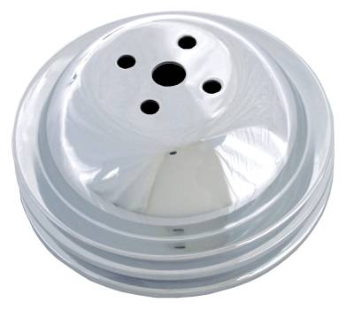 Trans-Dapt Performance - Trans-Dapt 9815 Chrome Water Pump Pulley 2 Groove 65-68 Chevy 396/454 Short