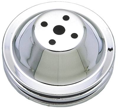 Trans-Dapt Performance - Trans-Dapt 9601 Chrome Water Pump Pulley 2 Groove 55-68 Chevy 283-350