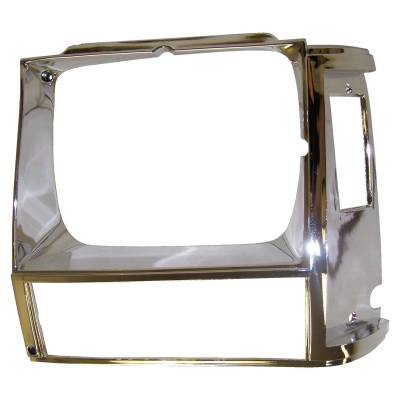 Crown Automotive Jeep Replacement - Crown Automotive 55002245 Chrome Headlamp Bezel for 84-90 Jeep Cherokee XJ