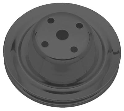 Trans-Dapt Performance - Trans-Dapt 8604 Asphalt Black Water Pump Pulley 1 Groove Long 69-85 Chevy SB