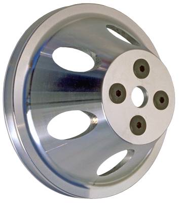 Trans-Dapt Performance - Trans-Dapt 8874 Mach. Alu. Water Pump Pulley 1 Groove 55-68 Chevy 396/454 SWP