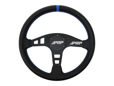 PRP - PRP G151 Flat Leather Steering Wheel Blue