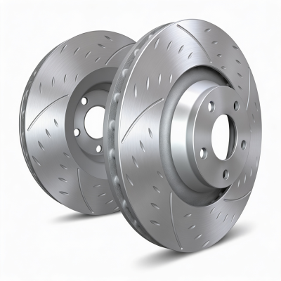 SP Performance - SP Performance D26-378-P Diamond Silver Zinc Rear Brake Rotors 01-05 Mazda Miata