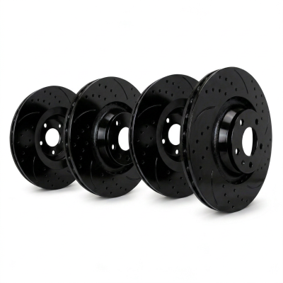 SP Performance - SP Performance KT-FRR-S-B-005305 Drill/Slot BLK Rotors for 05-25 Nissan Frontier