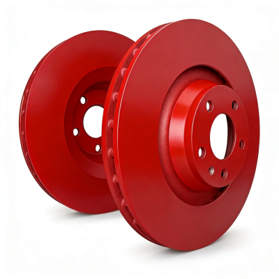 SP Performance - SP Performance P19-2824-R Plain Red Zinc Front Rotors 97-01 Acura Integra Type/R