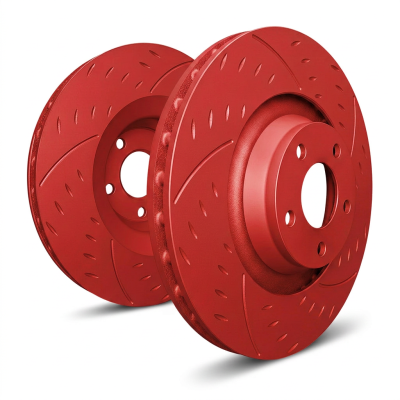 SP Performance - SP Performance D55-079-R Diamond Red Front Rotors 02-06 Chevy Trailblazer EXT