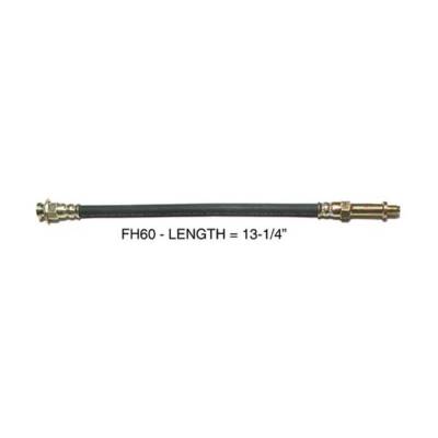 The Right Stuff Detailing - The Right Stuff FH60 Drum Brake Hydraulic Hose Front for 64-66 Ford Mustang