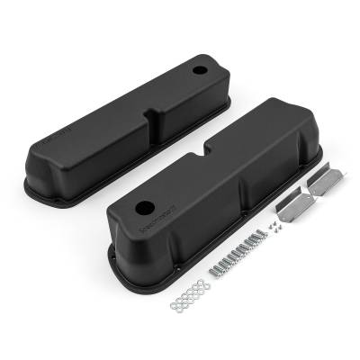 Speedmaster - Speedmaster 1-314-004-03 Alu. Valve Covers Blk for SBF