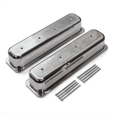 Speedmaster - Speedmaster PCE314.1022 Center Bolt Pol Alu. Plain Valve for Chevy SBC