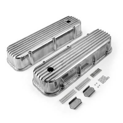 Speedmaster - Speedmaster PCE314.1028.04 Nostalgic Finned Alu. Valve Covers for Chevy BBC