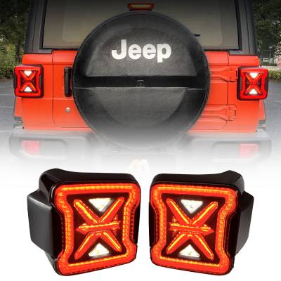 AMERICAN MODIFIED - AMERICAN MODIFIED AMJPCA03304 Arrow Tail Lights Smoked Lens