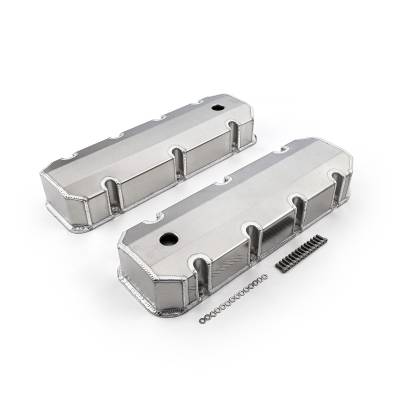 Speedmaster - Speedmaster PCE314.1105.01 Fab Valve Covers Satin Tall w/Hole for Chevy BBC