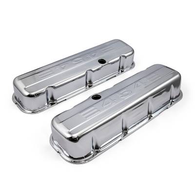 Speedmaster - Speedmaster PCE314.1004.03 Chevy BBC 454 Chrome 454 Stamped Valve Cover Tall