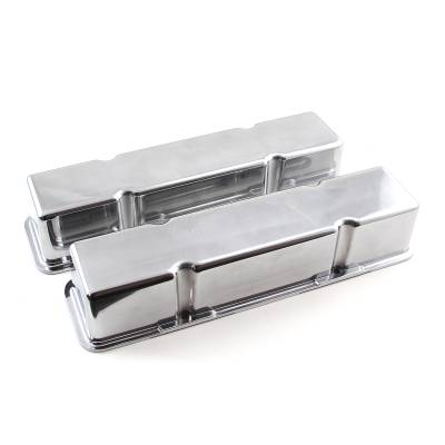 Speedmaster - Speedmaster PCE314.1017.01 Alu. Plain Valve Cover Tall w/o Hole for Chevy SBC