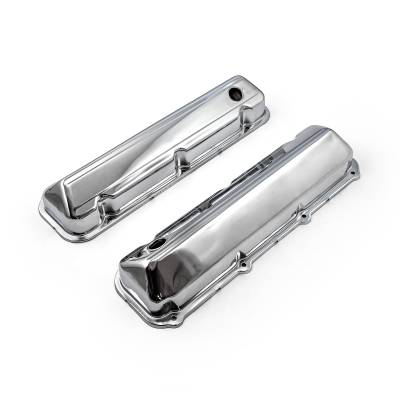 Speedmaster - Speedmaster PCE314.1045 Ford 429 460 Chrome Steel Valve Cover 3.5 Tall Baffled