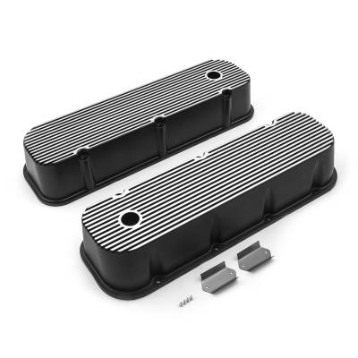 Speedmaster - Speedmaster PCE314.1028.03 Chevy BBC 454 Black Finned Alum Valve Cover Tall