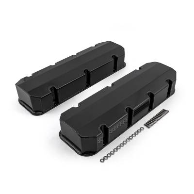 Speedmaster - Speedmaster PCE314.1111.03 Fabricated Valve Covers Black Tall for Chevy BBC 454