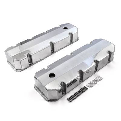 Speedmaster - Speedmaster PCE314.1105.02 Fab Valve Covers Pol Tall w/Hole for Chevy BBC