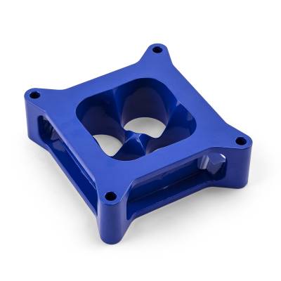 Speedmaster - Speedmaster PCE120.1009.03 2" 4150 CNC Carb Spacer Square Bore 4 Port Blue