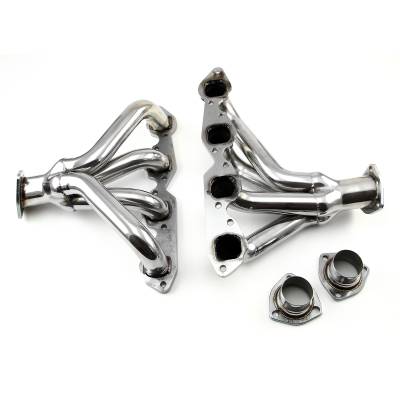 Speedmaster - Speedmaster PCE316.1050.01 Center Dump Block Hugger SS Headers for Chevy BBC 454