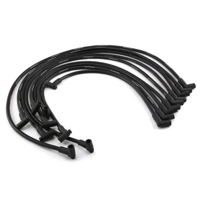 Speedmaster - Speedmaster PCE390.1006.01 90-DEG Over Covers Male Black Spark Plug Wires Chevy
