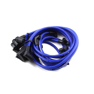 Speedmaster - Speedmaster PCE390.1003.02 90-DEG Over Covers Female Blue Spark Plug Wires Chevy