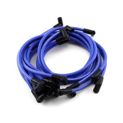 Speedmaster - Speedmaster PCE390.1006.02 90-DEG Over Covers Male Blue Spark Plug Wires Chevy