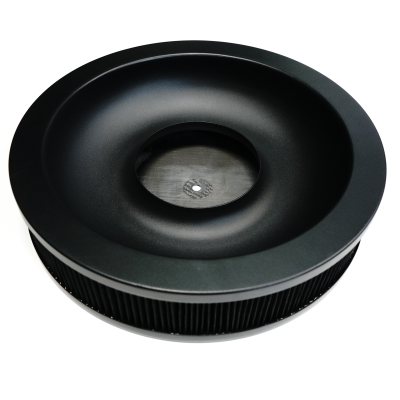 FiTech Fuel Injection - FiTech 42301 Carbon Fiber Gloss Top 3" Tall Air Filter Assembly w/1.5" Drop Base