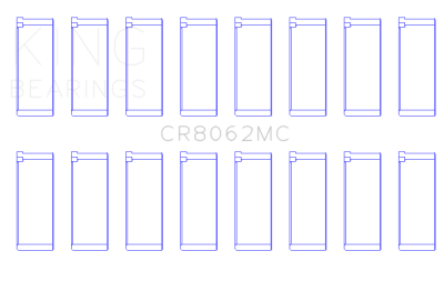 King Engine Bearings - King Engine Bearings CR8062MC for GM 6.2 LT1/LT4 GEN V OD+.002"