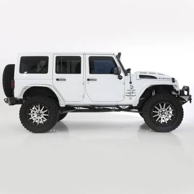 Smittybilt - Smittybilt 76734 Rocker Panel Guard for 07-18 Jeep Wrangler JK 4DR