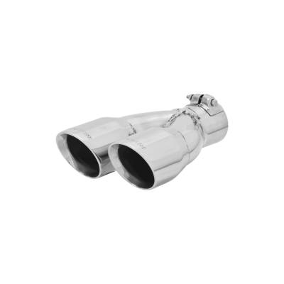 Flowmaster - Flowmaster 15389 Exhaust Pipe Tip Dual Angle Cut Polished Stainless Steel