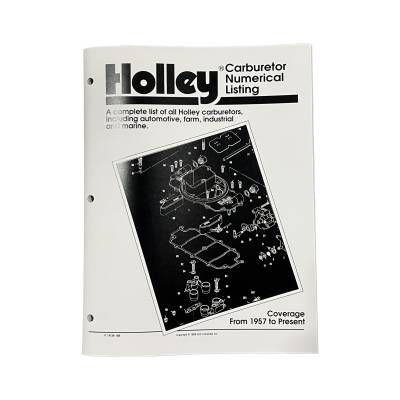 Holley - Holley Performance 36-168 Carburetor Numerical Listing