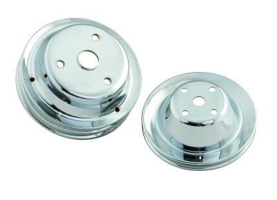 Mr Gasket - Mr Gasket 4962 Chrome Plated Water Pump Pulley Set for GM