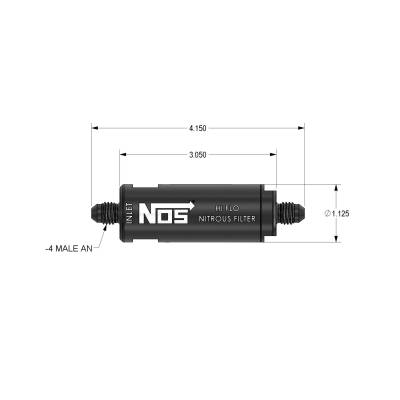 NOS/Nitrous Oxide System - NOS 15551NOS In-Line Hi-Flow Nitrous Filter