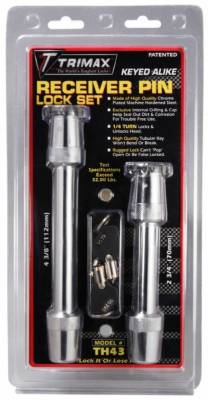 Trimax - Trimax TH43 Rapid Hitch Adjustable Hitch Keyed Alike Lock Set TH4 & T3