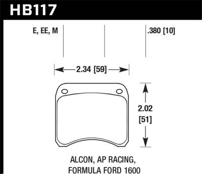 Hawk Performance - Hawk Performance Blue 9012 Motorsports Brake Pads HB117E.380