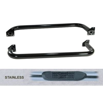 Rugged Ridge - Rugged Ridge 11593.03 3" Round Tube Side Step Stainless Steel