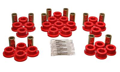 Energy Suspension - Energy Suspension 8.3127R Control Arm Bushing Set Rear Polyurethane Red