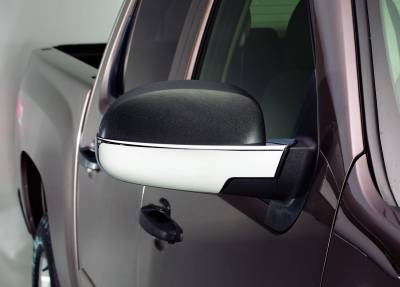 Auto Ventshade AVS - Auto VentShade 687664 Upper Half Mirror Covers Chrome for 00-02 GM Truck/SUVs