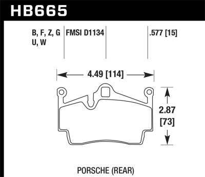 Hawk Performance - Hawk Performance PC Performance Ceramic Brake Pads HB665Z.577