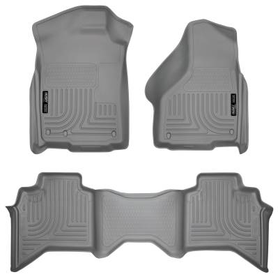 Husky Liners - Husky Liners Weatherbeater Front/Rear Floor Liners Grey for Dodge RAM 98032