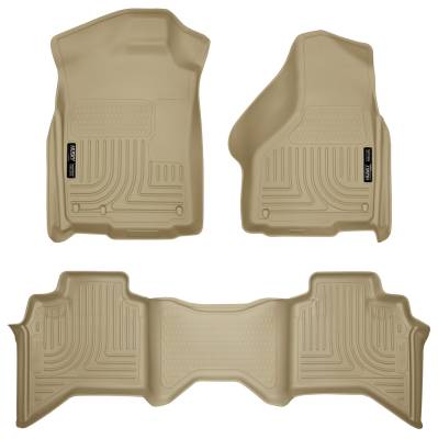 Husky Liners - Husky Liners Weatherbeater Front/Rear Floor Liners Tan for Dodge RAM 98033